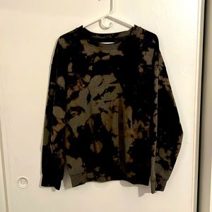 Bleach dyed crew sweatshirt